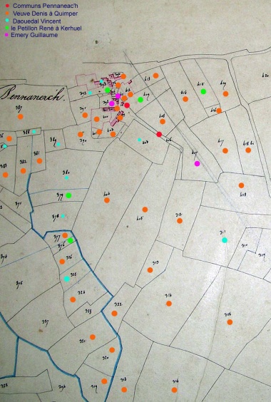 Répartition de la propriété en 1834