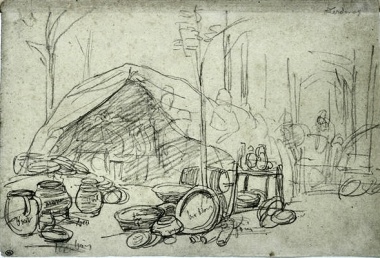 Marchands ambulants à Kerdévot, Eugène Boudin, 1855-57 Billet du 02.06.2012