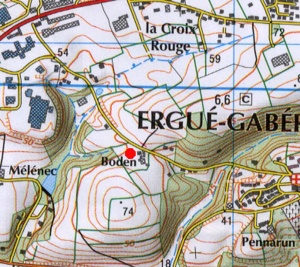 La situation de la ferme de Boden