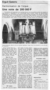 Ouest-France, édition de Quimper, 4 mars 1988