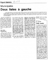 Ouest-France, édition de Quimper, 7 janvier 1989