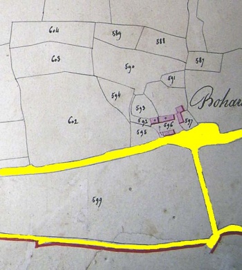 Le hameau de Bohars en 1834