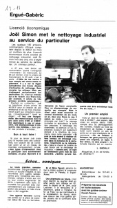 Ouest-France, édition de Quimper, 19 novembre 1985