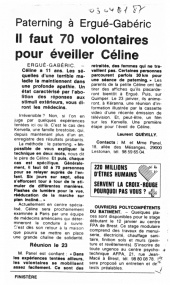 Ouest-France, édition de Quimper, 3 janvier 1987