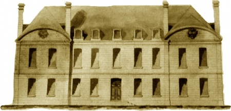 Château de Lezergué en Ergué-Gabéric - Élévation méridionale  (Bigot)