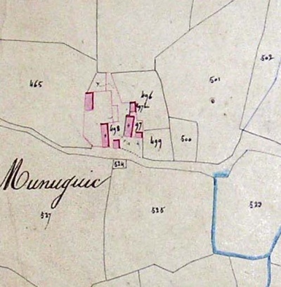 Le hameau en 1835