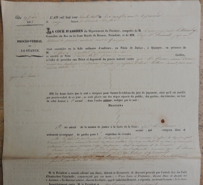 4U1/73, Yves Pennec. Procès-verbal du 19.01.1938