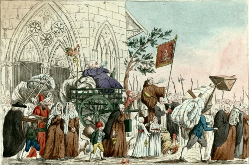 Le déménagement du Clergé, Gravure, Musée Carnavalet