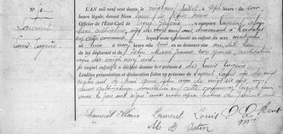 Acte de naissance 1912