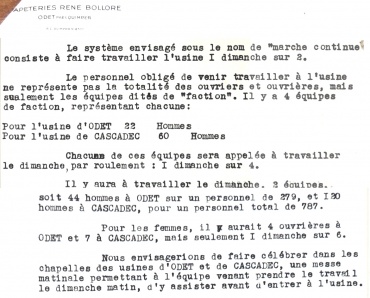 2P51, Odet 1937, messe matinale et dimanche travaillé pour les ouvriers papetiers de faction